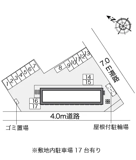 ★手数料０円★宇都宮市双葉２丁目　月極駐車場（LP）